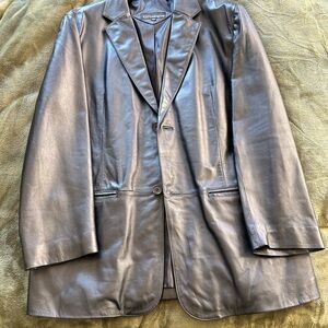 Black Leather Blazer